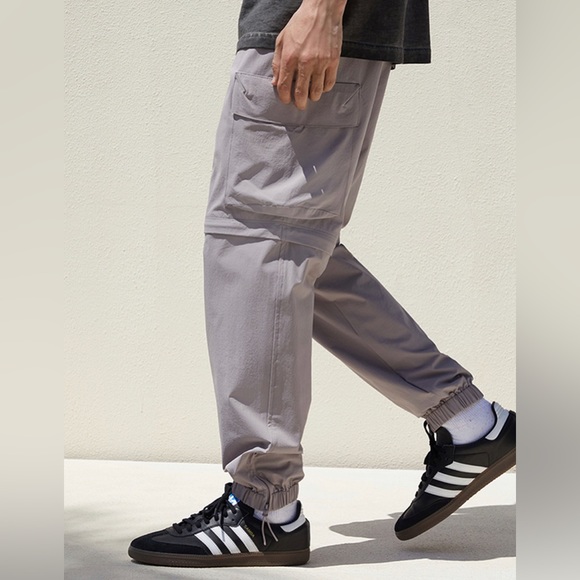 PacSun Gray Zip Off Performance Cargo Joggers size M - Picture 2 of 9
